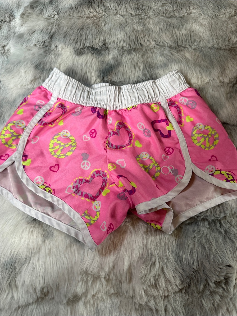 OP Pink Heart & Peace Print Girl’s Shorts